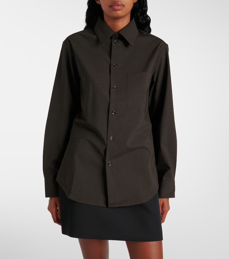 Wool-blend shirt