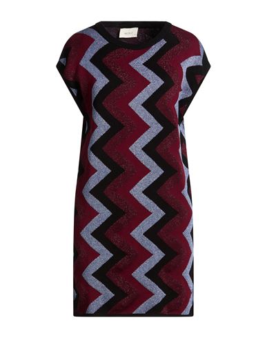Woman Mini dress Burgundy Size ONESIZE Viscose, Polyester, Metallic Polyester, Polyamide