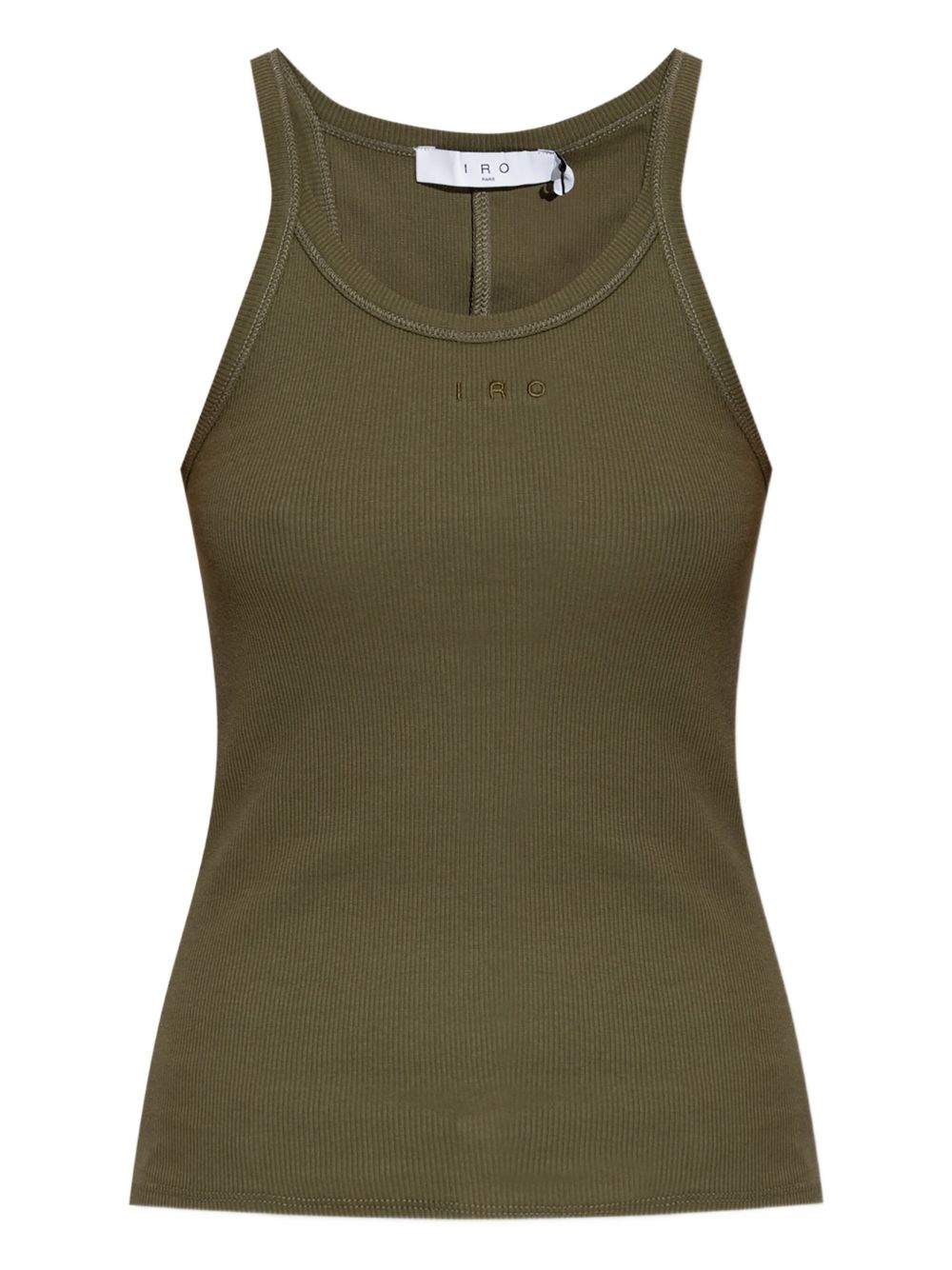 Ribbed logo tank top - Green