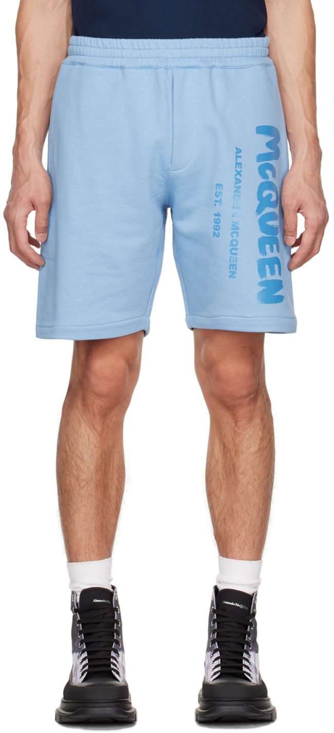 Blue cotton shorts