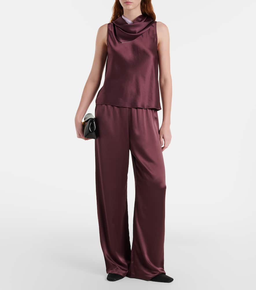 Barb draped satin top