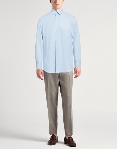 Man Shirt Light blue Size 16 Cotton