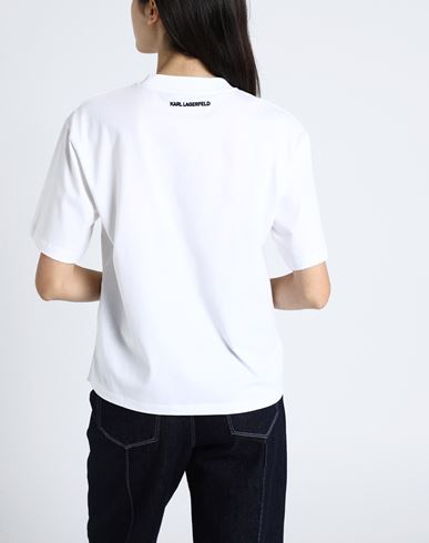 Karl Signature Hem T-shirt Woman T-shirt White