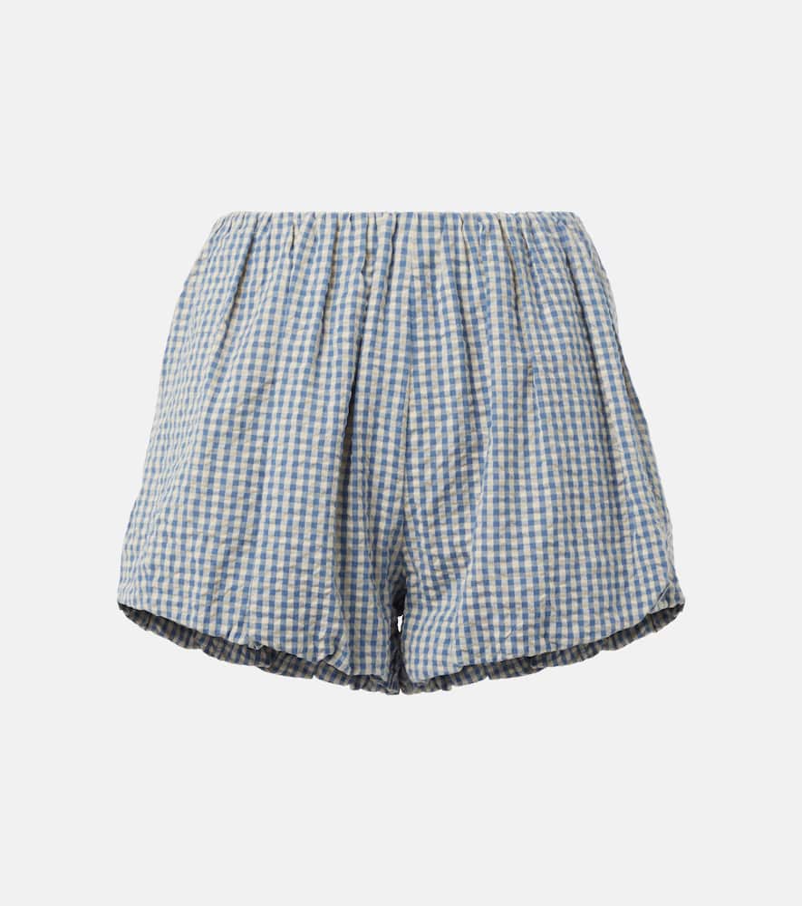 Aurelia gingham cotton shorts