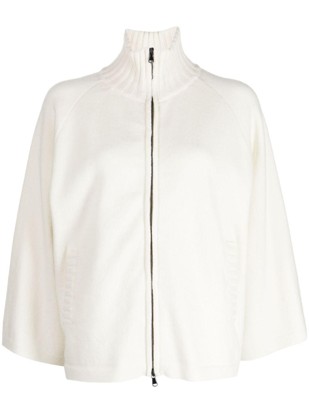 High-neck zip-up jacket - Blue