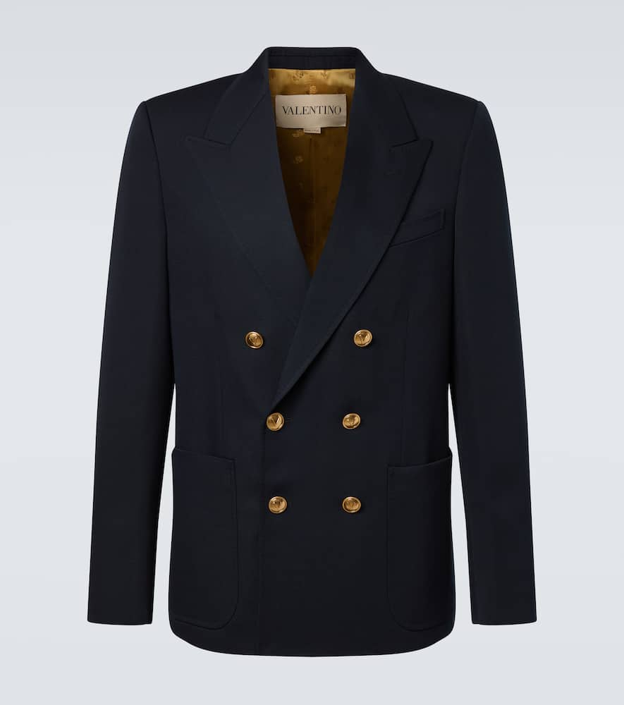 Double-breasted virgin wool blazer