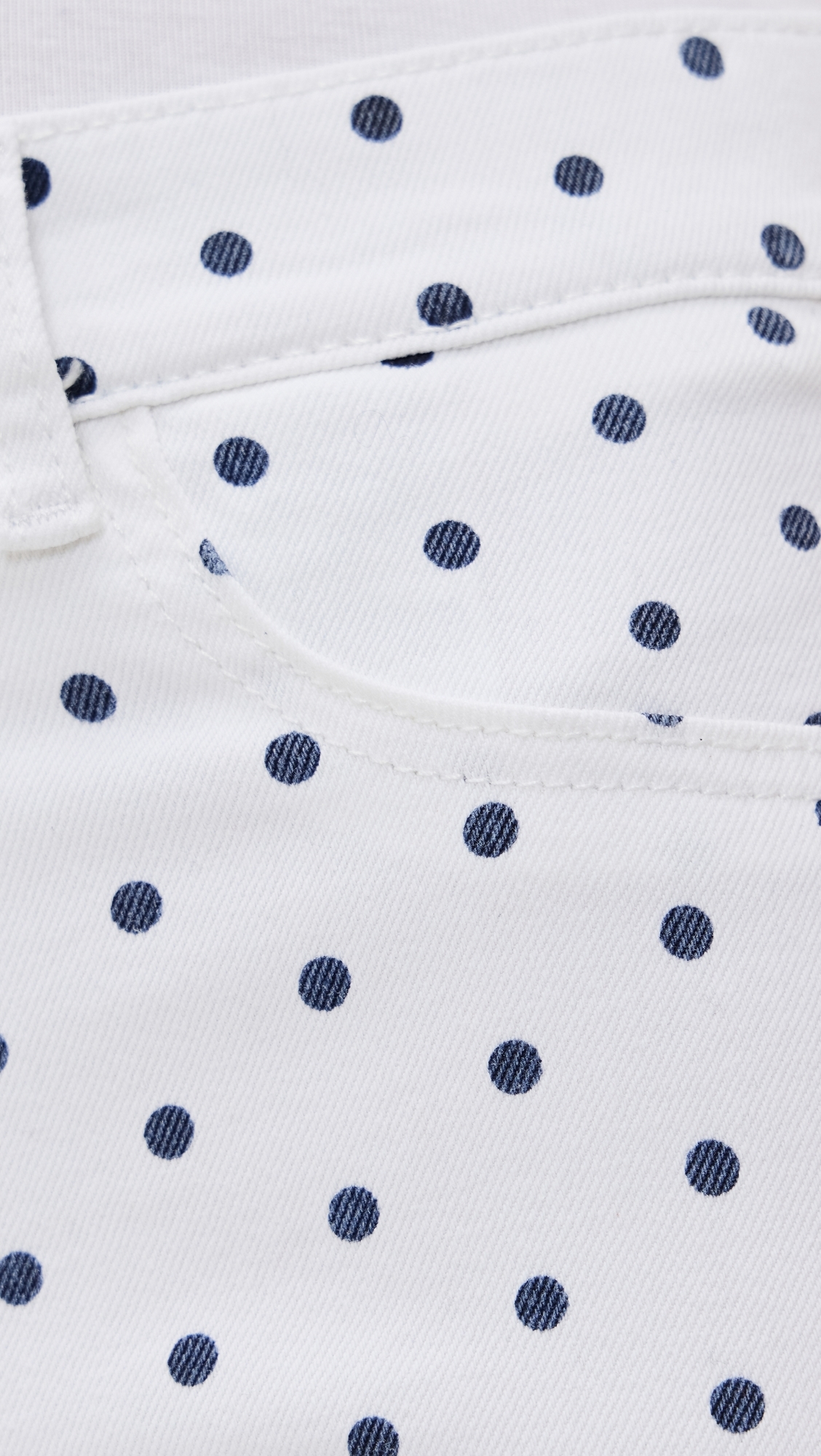 Hepburn Wide Leg High Rise Ankle Jeans Marine Dots