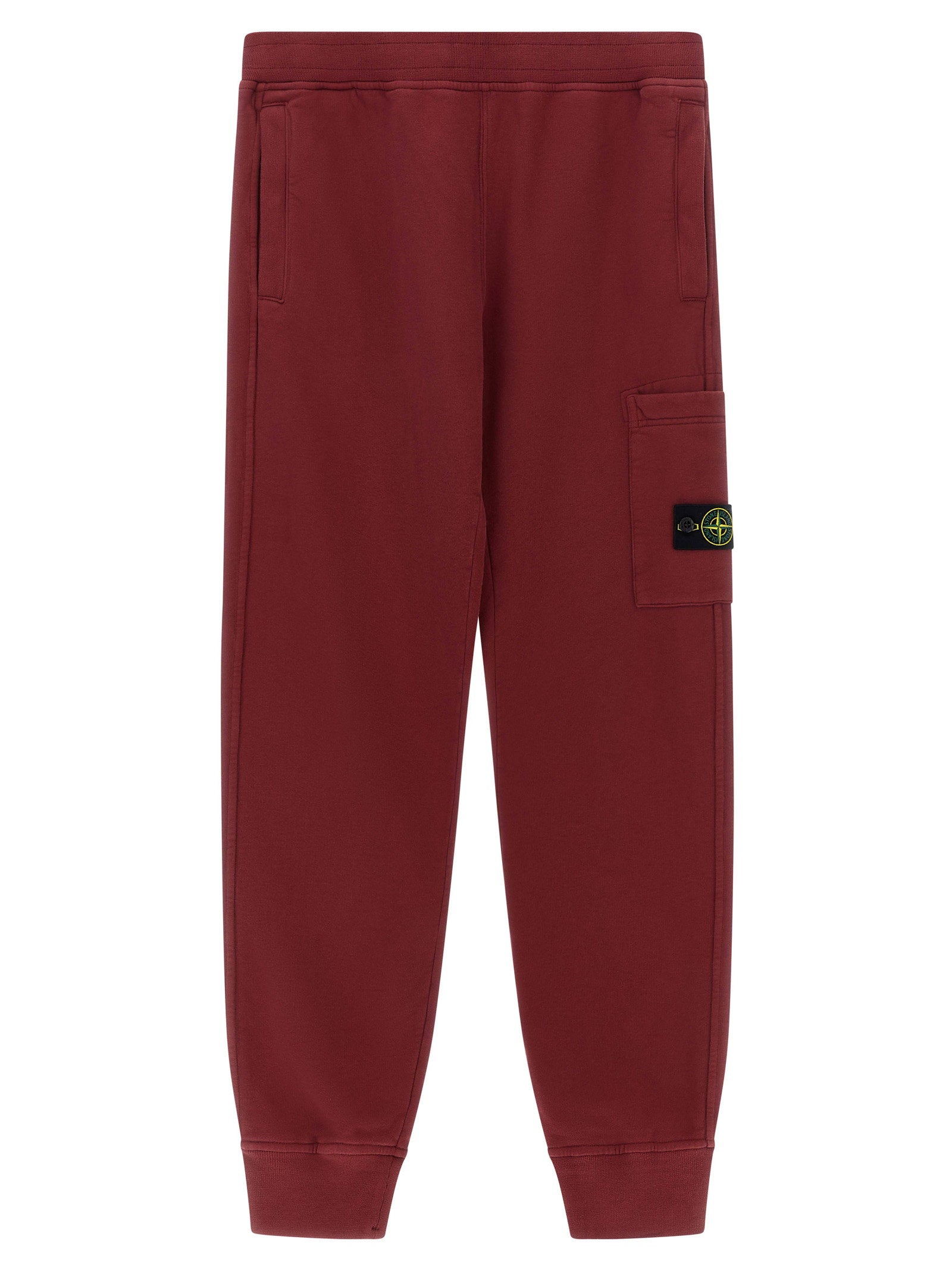 Cargo Joggers with Badge Logo Joggers — Burgundy
