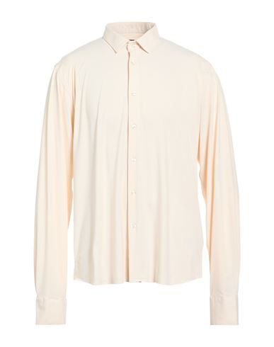 Man Shirt Beige Size 48 Polyamide, Elastane