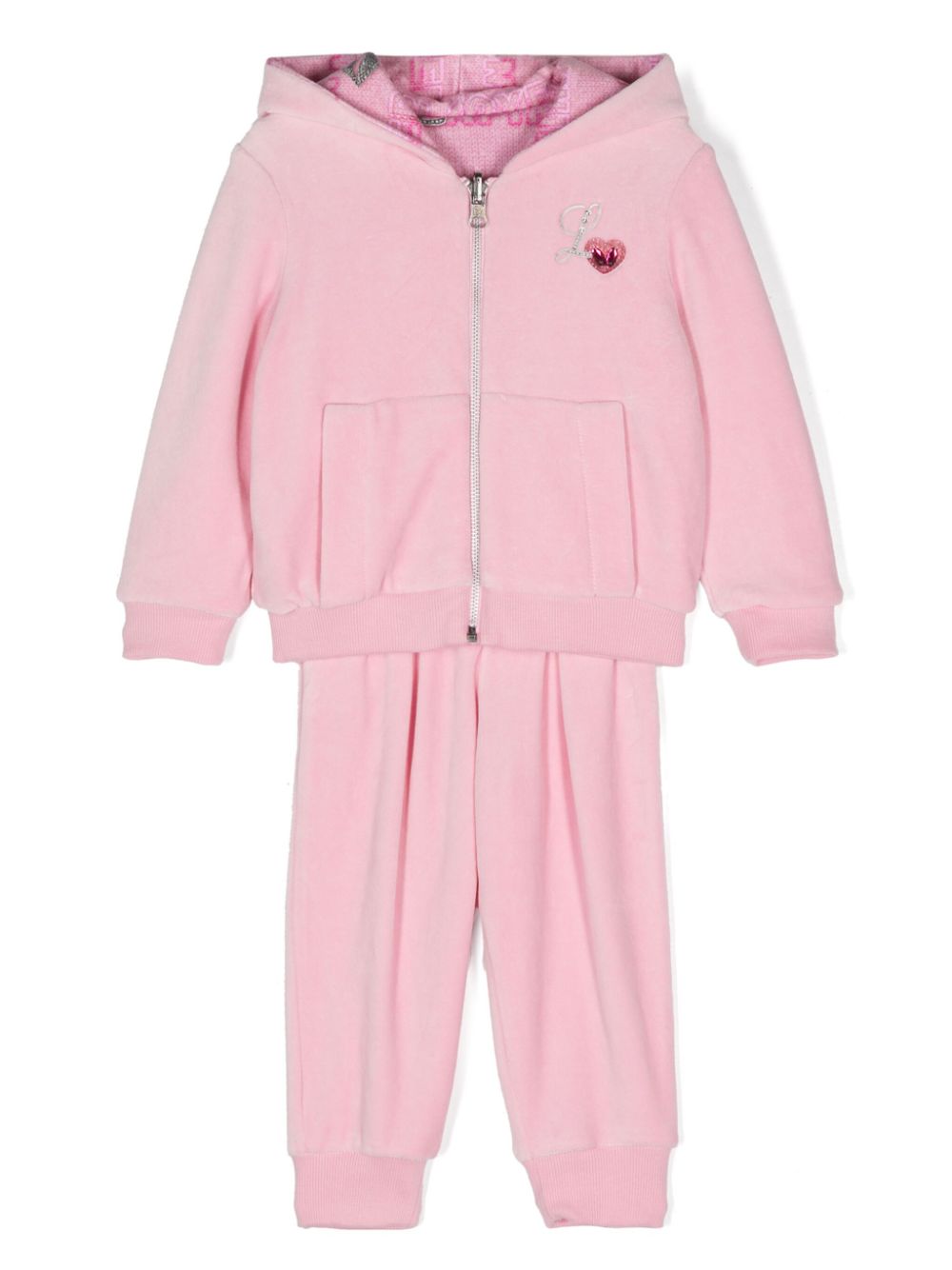 Logo-print terry-cloth tracksuit - Pink