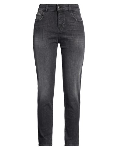 Woman Jeans Black Size 28 Cotton, Elastane