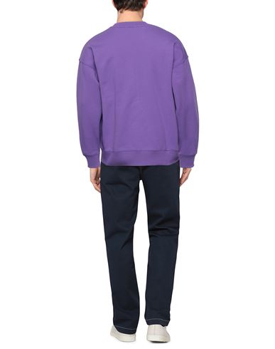 Lacoste L!ve Man Sweatshirt Purple Size S Cotton, Elastane