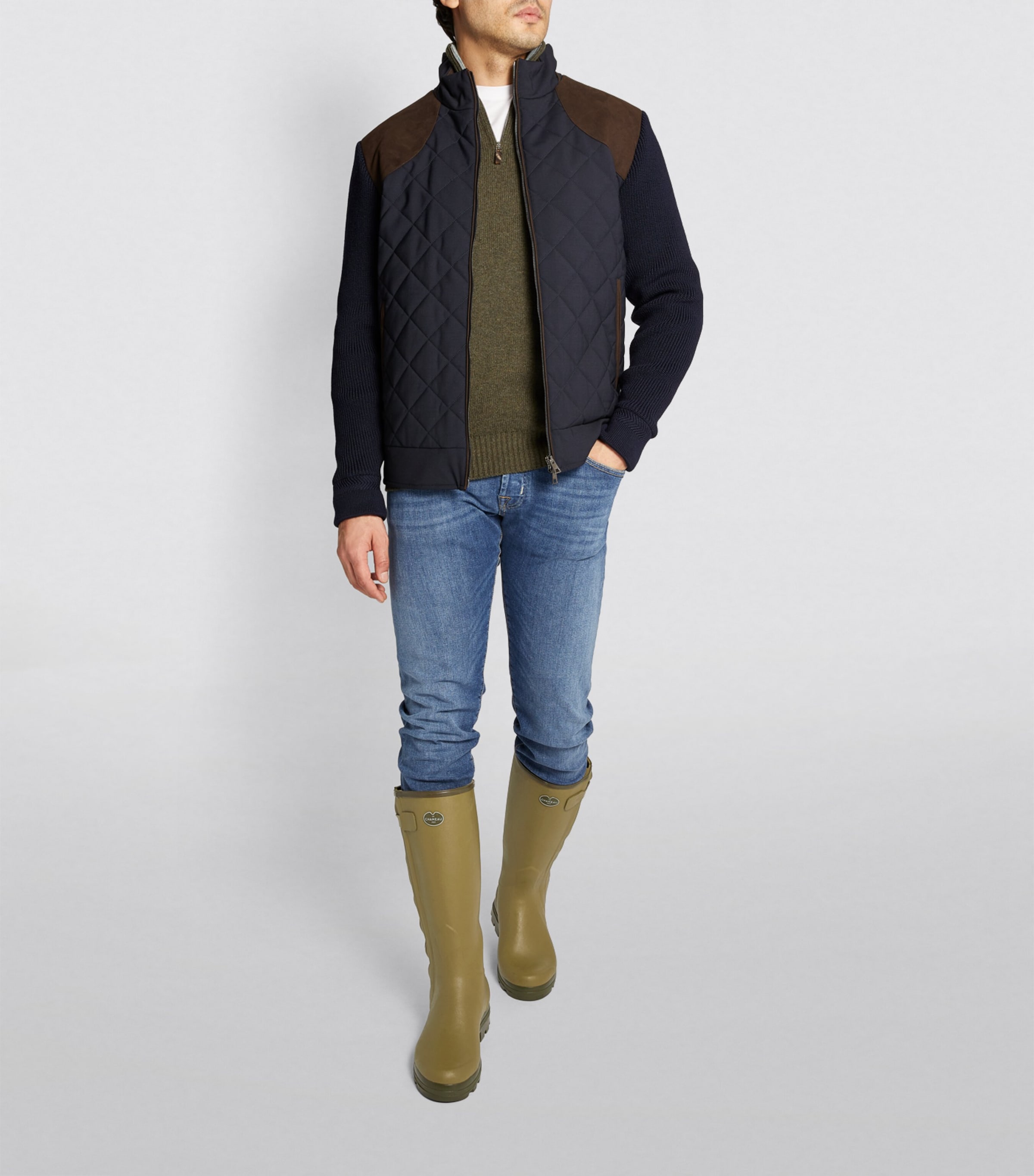 Leather-Lined Chasseur Wellington Boots