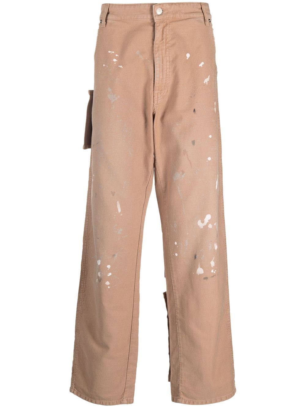 - Indron Painted Canvas Trousers