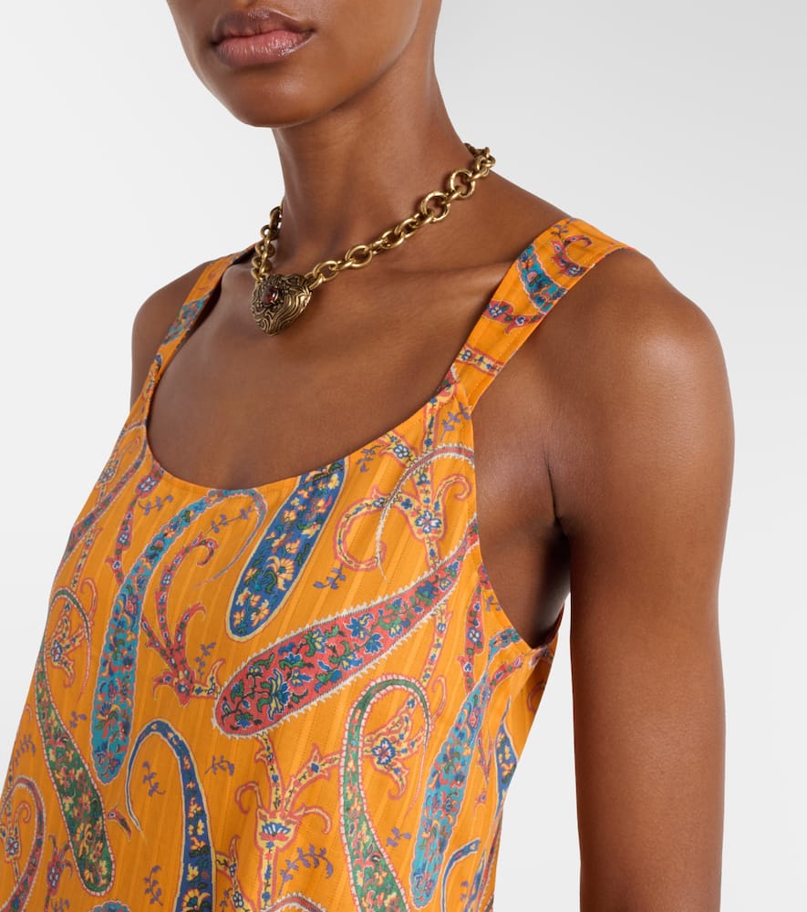 Printed cotton cady tunic