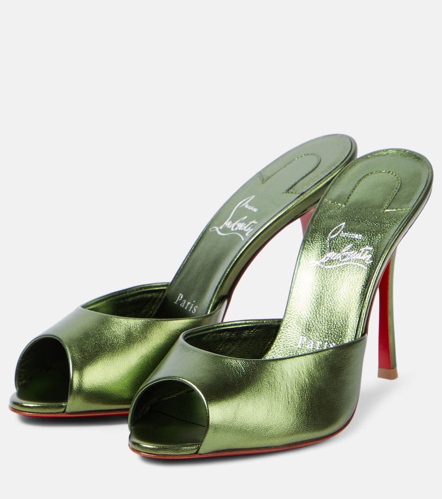 Me Dolly 100 metallic leather mules