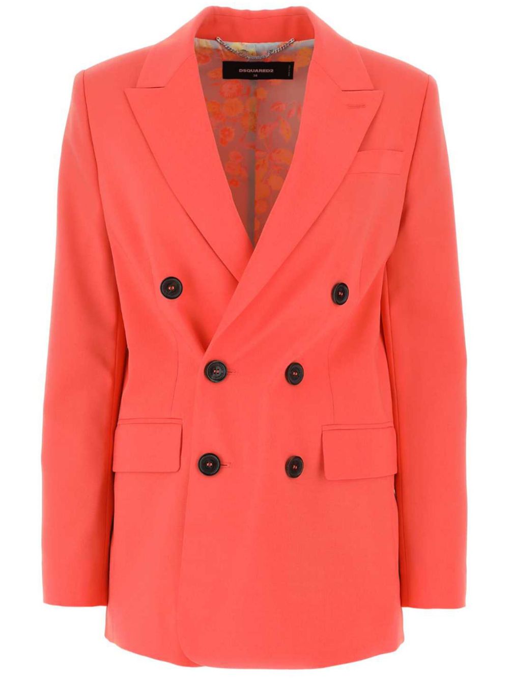Peak-lapel double-breasted blazer - Black