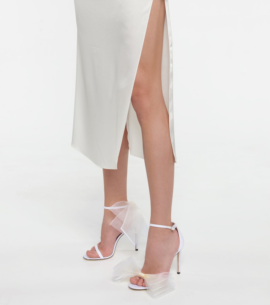Jimmy Choo Aveline 100 bow-trimmed sandals