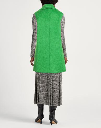 Woman Coat Green Size 2 Mohair wool, Wool, Polyamide
