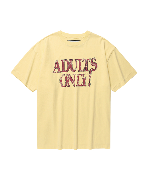 ADULTS ONLY TEE YELLOW
