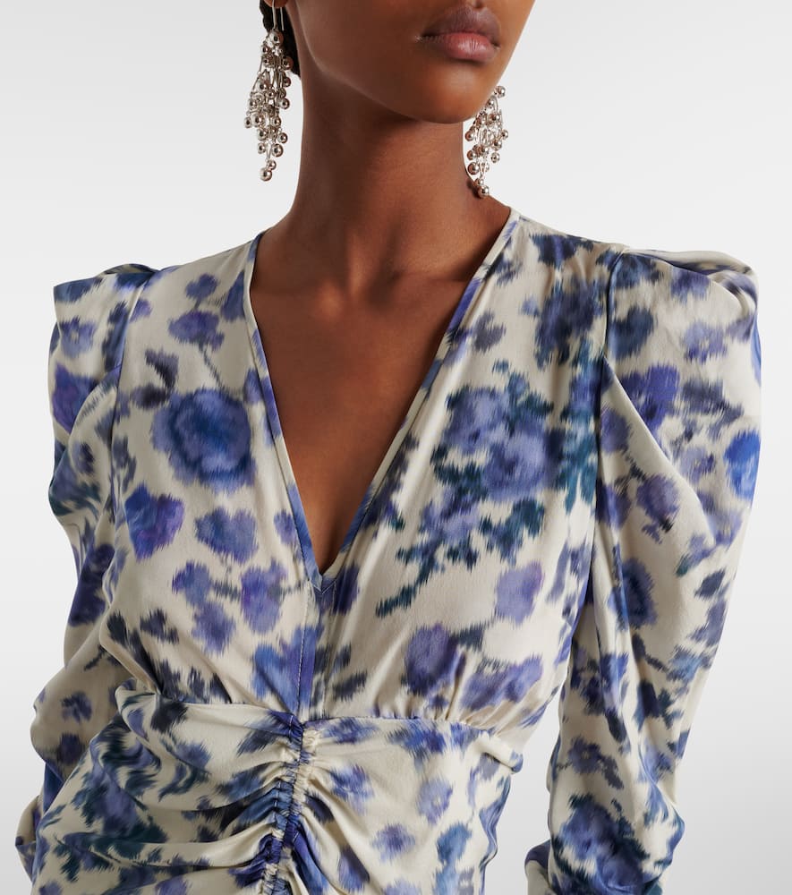 Albini floral silk-blend midi dress