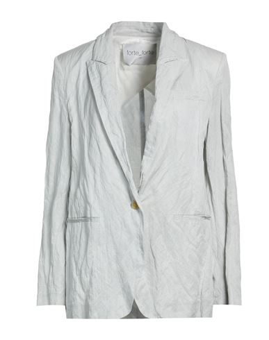 Forte_forte Woman Blazer Light grey Size 0 Cotton, Viscose, Metallic fiber