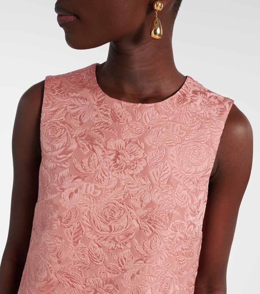 Floral jacquard minidress