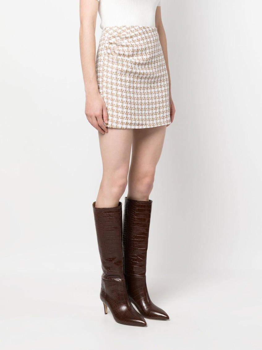 - Garna Cotton Blend Silk Mini Skirt