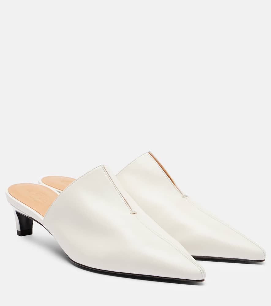 40 leather mules