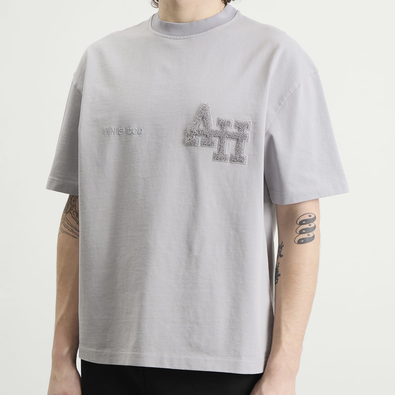 Men's College T-Shirt Washed Grey