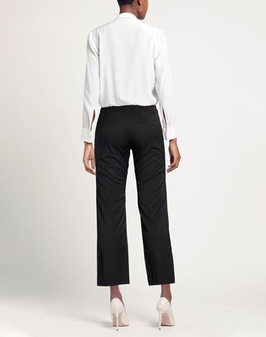 Woman Pants Black Size 12 Viscose, Cotton, Silk, Elastane