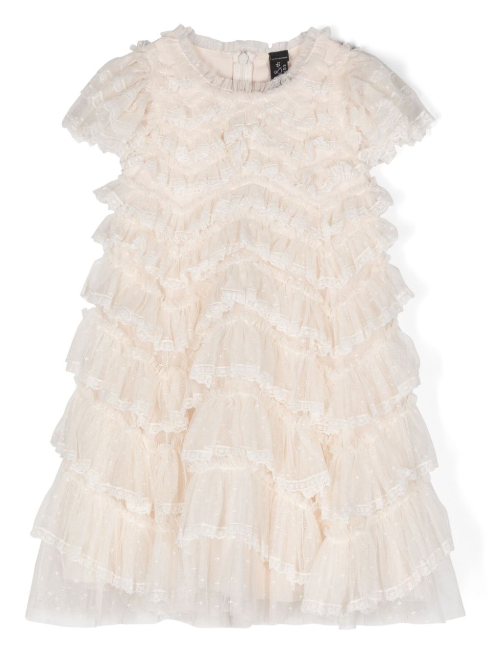 Ruffled tiered party dress - Neutrals