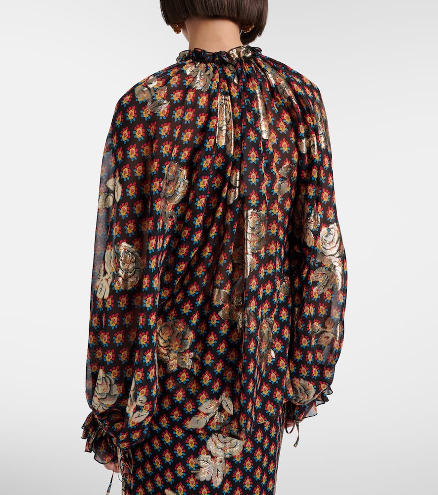 Silk-blend top
