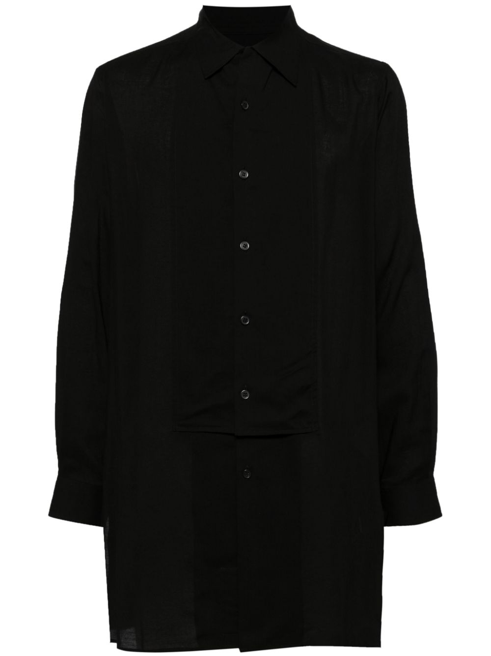 Double front placket shirt - Black