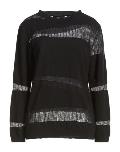 Woman Sweater Black Size 2 Virgin Wool, Silk, Cashmere, Mohair wool, Nylon