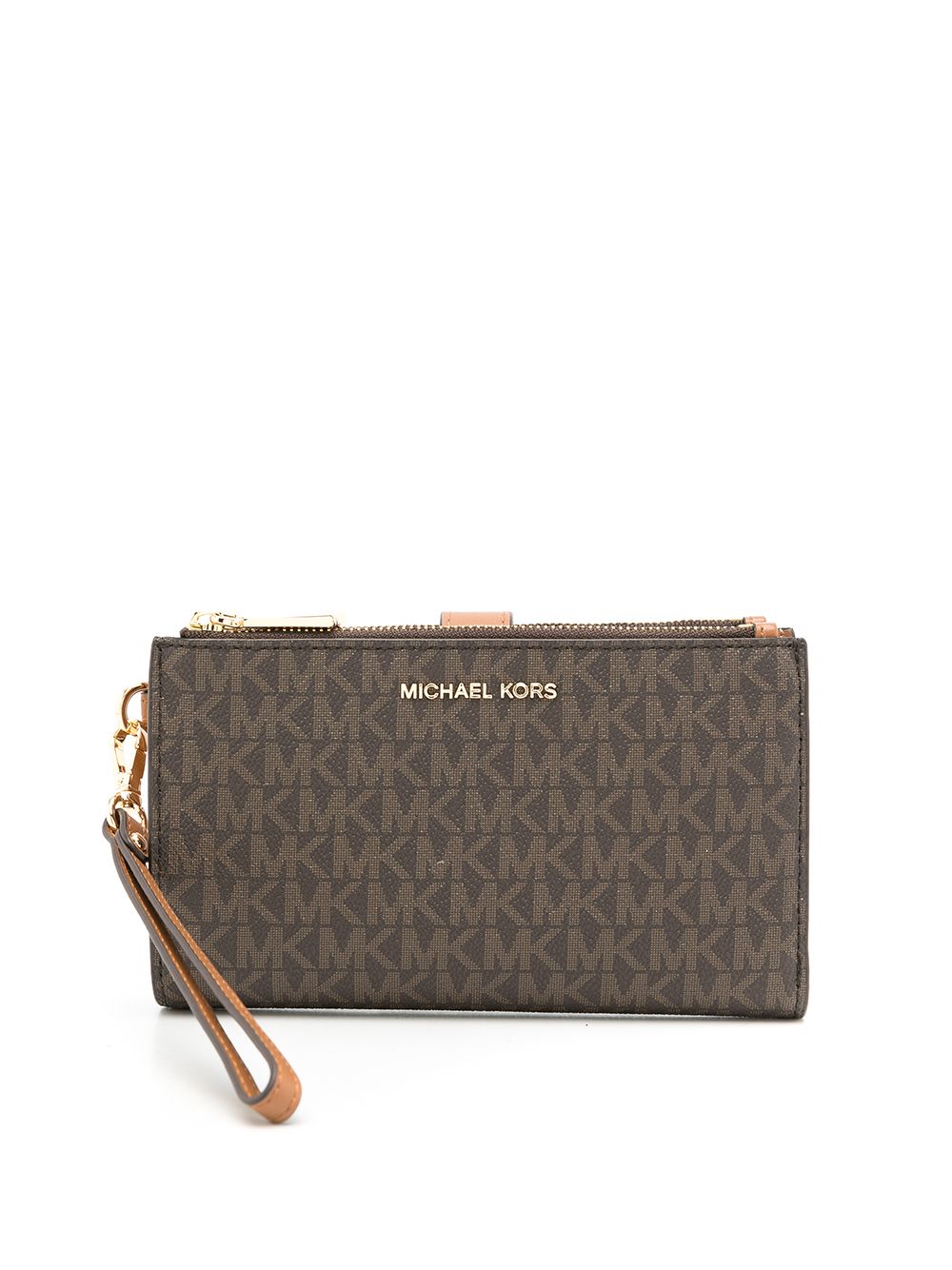 Jet Set monogram wallet - Brown