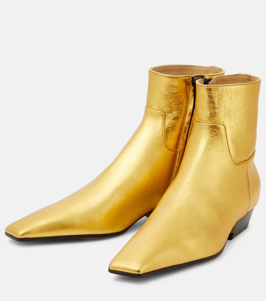 Marfa metallic leather ankle boots