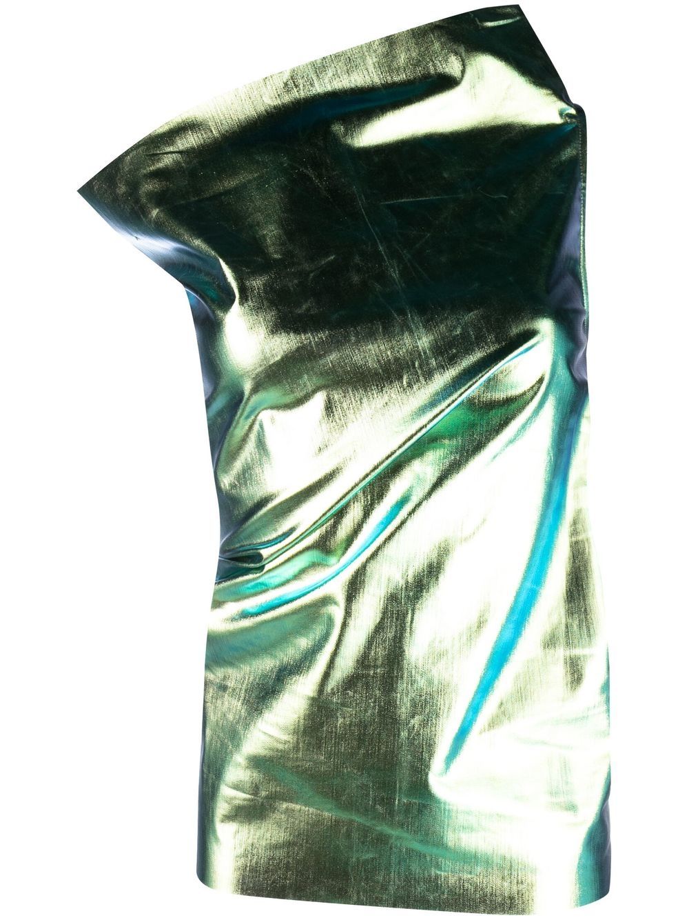 Athena metallic one-shoulder dress - Gold