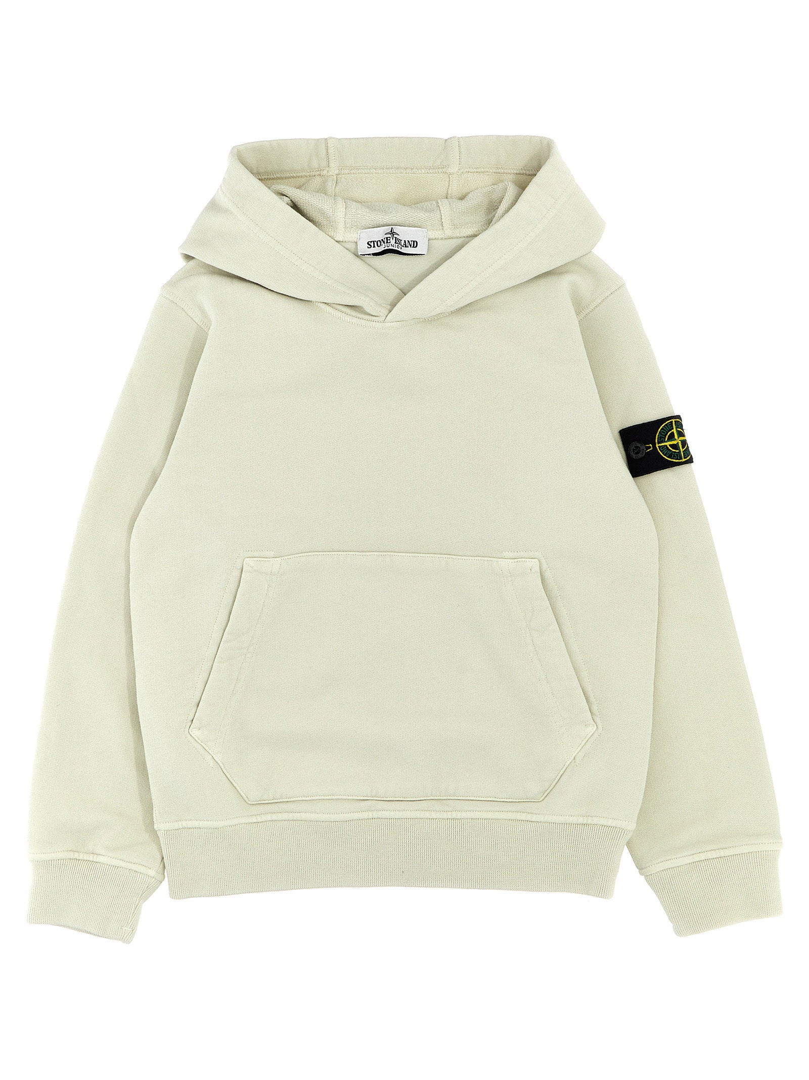 Logo Patch Hoodie — Cream