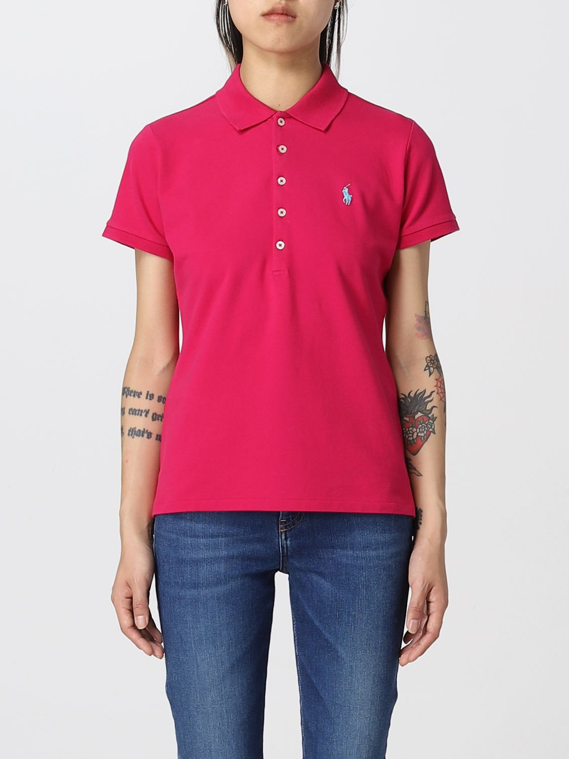 Polo Shirt Women colour Pink