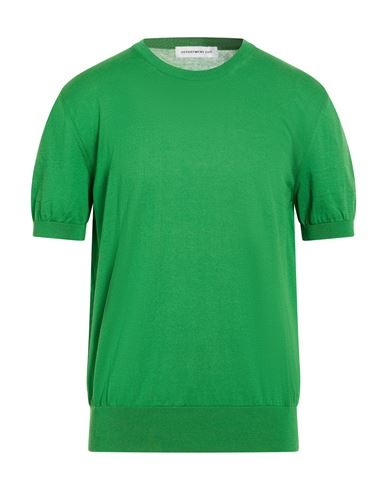 Man Sweater Green Size L Cotton