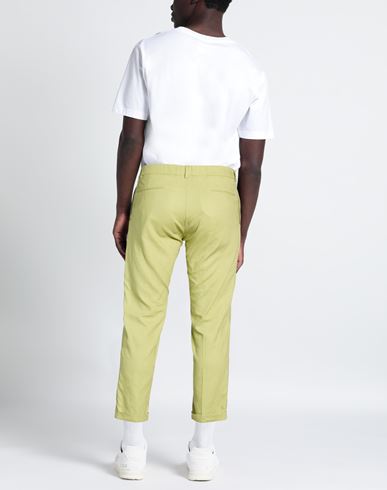Roberto P Luxury Man Pants Light green Size 32 Linen, Viscose
