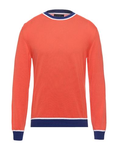 Man Sweater Orange Size 40 Cotton
