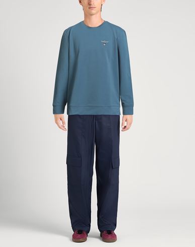 Man Sweatshirt Slate blue Size XL Cotton, Elastane