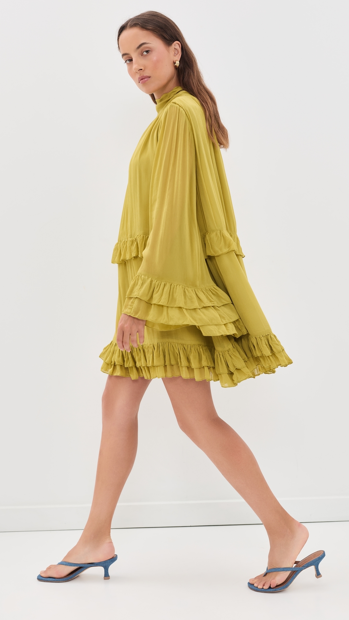 Lena Dress Chartreuse