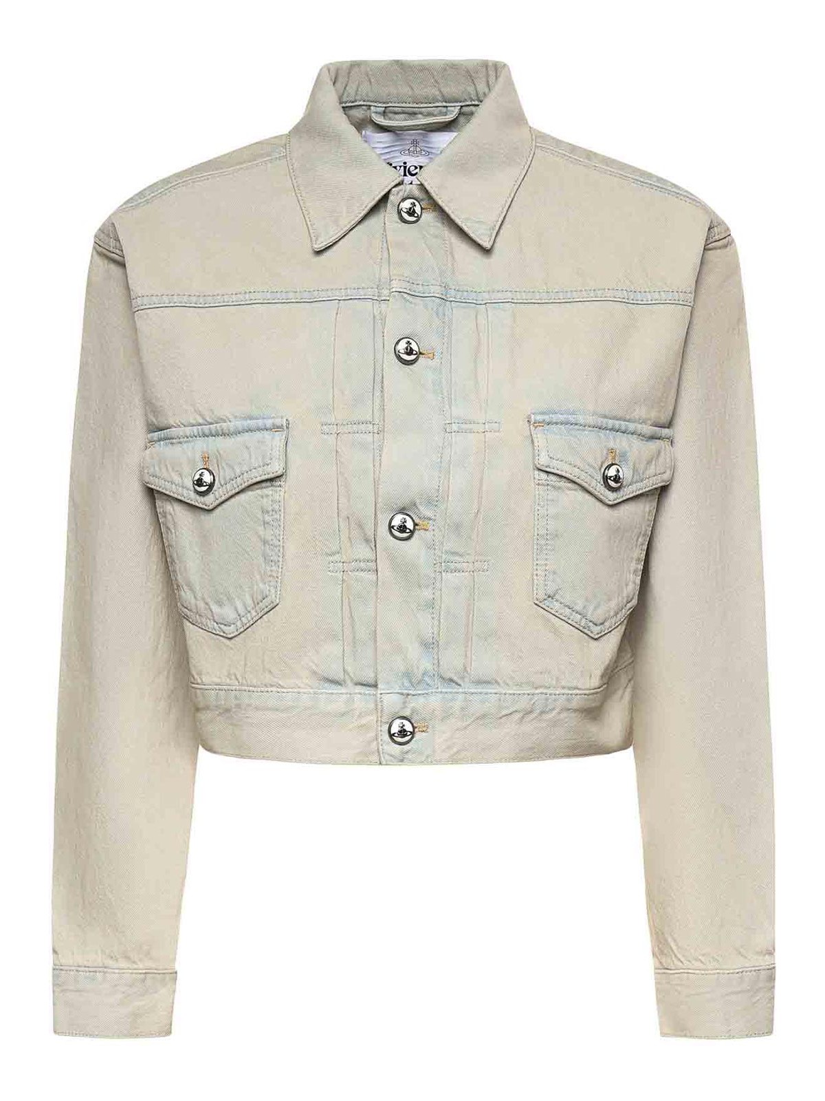 Vivienne Westwood - marlene denim jacket cropped chest pocket
