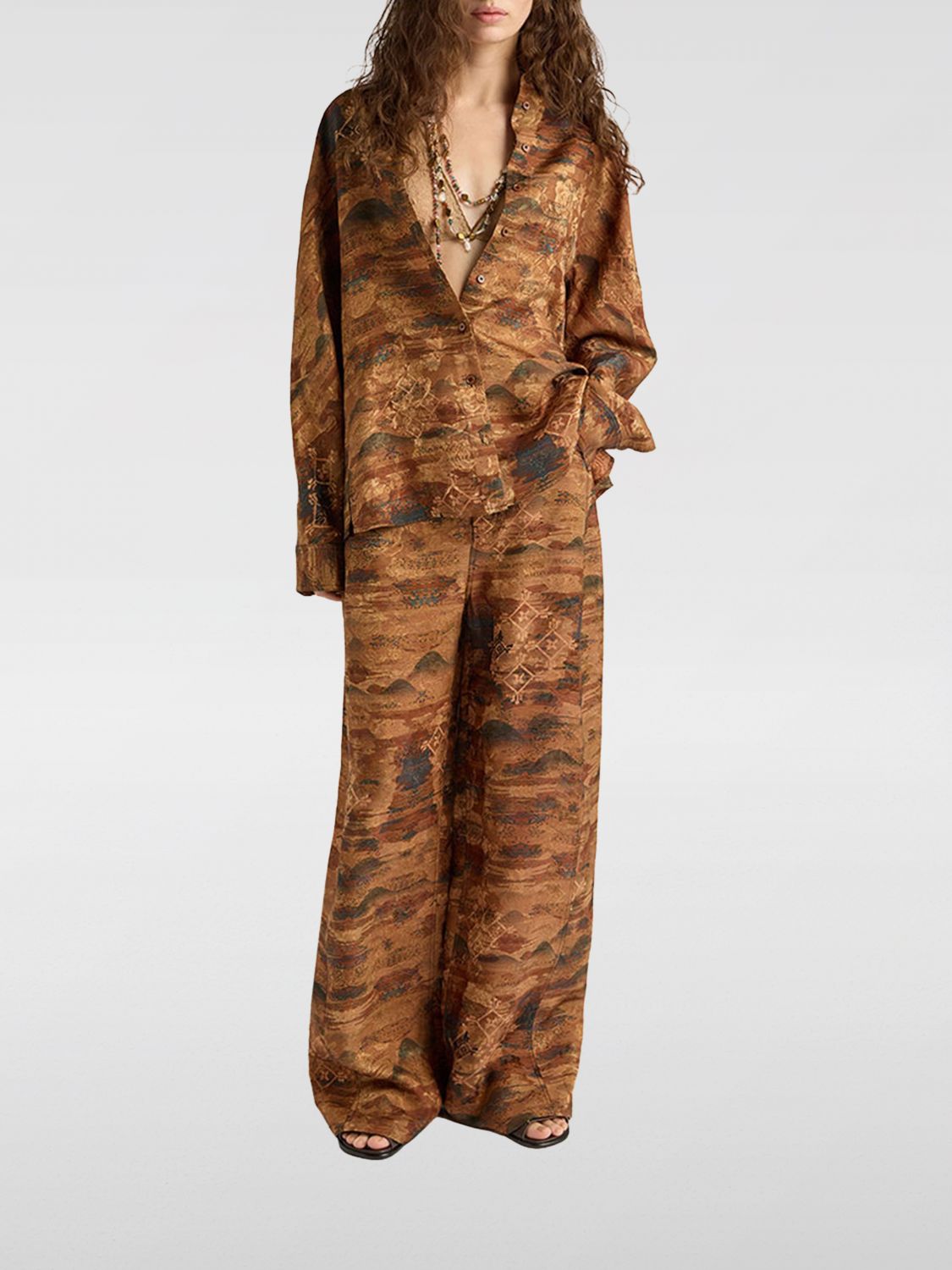 MOMONÌ Pants Woman color Brown