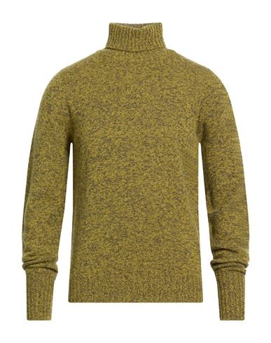 Man Turtleneck Pastel yellow Size 44 Lambswool
