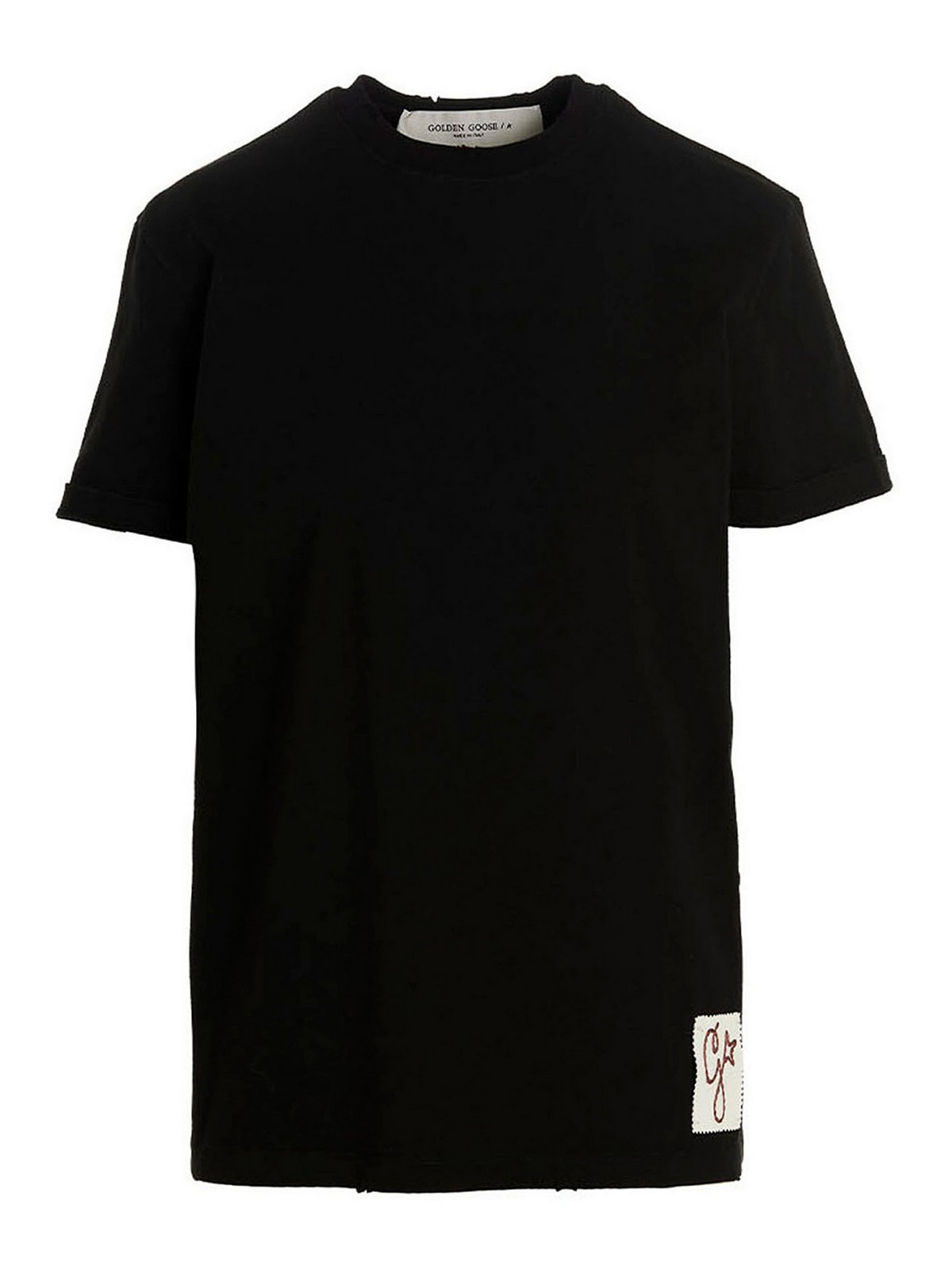 Short-sleeved cotton T-shirt - Black
