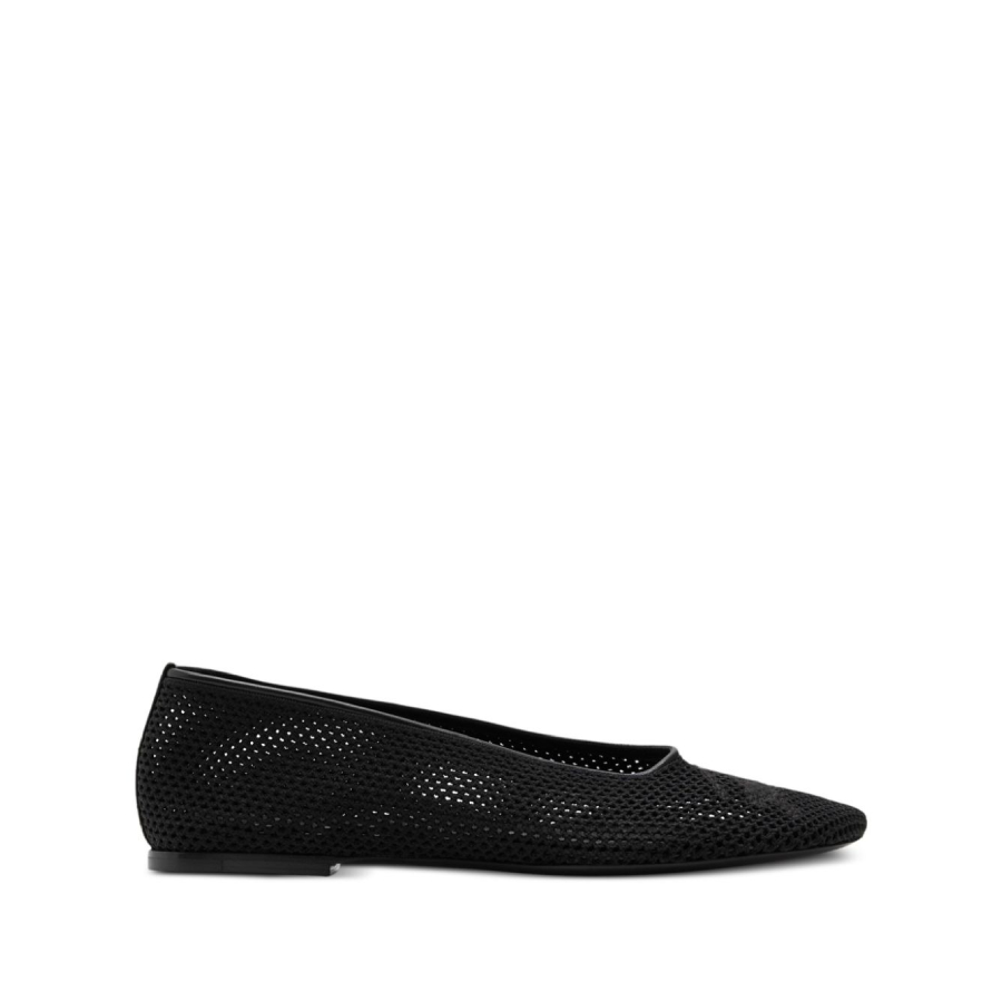 Mesh Detailed Slip-On Ballerina Flats